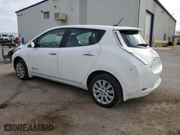 2015 Nissan LEAF SV with VIN 1N4AZ0CP1FC323120, listed as a Copart auction lot 50378055 with 26,612 mi miles and Salvage Title. Bid and sale history available at carsss.com. Image 2.