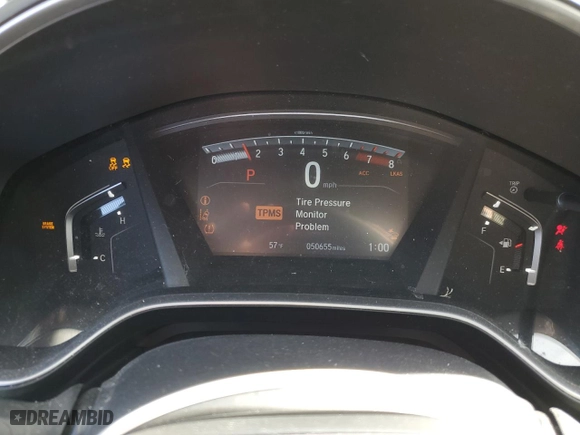 2019 Honda CR-V EX with VIN 7FARW2H57KE027657, listed as a Copart auction lot 46950655 with 50,655 mi miles and Salvage Title. Bid and sale history available at carsss.com. Image 9.