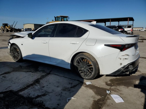 2023 Lexus IS 500 F Sport Performance z VIN JTHAP1D28P5003175, wystawiony jako Copart lot #46109995 z przebiegiem 26 486 mil mil oraz Szkoda całkowita • Salvage title. Historia ofert i sprzedaży dostępna na DreamBid. Obrazek 2.