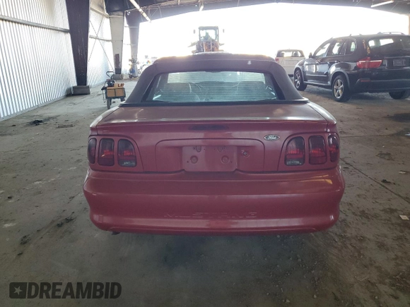 1998 Ford Mustang with VIN 1FAFP4447WF245920, listed as a Copart auction lot 87719415 with 211,426 mi miles and Salvage Title. Bid and sale history available at carsss.com. Image 6.