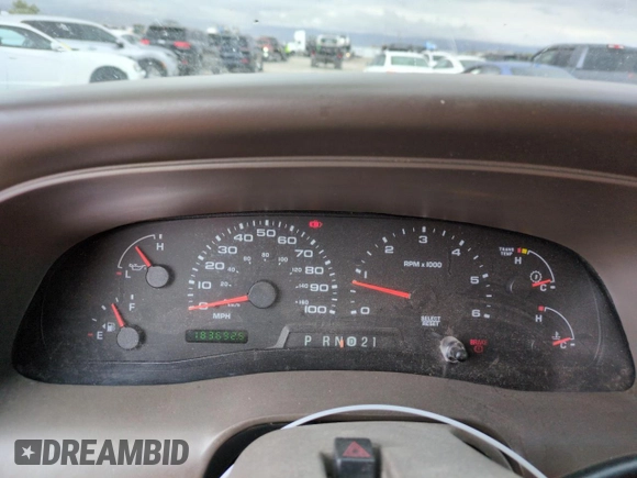 2004 Ford Excursion Special Serv with VIN 1FMNU41L04EB33694, listed as a Copart auction lot 55959735 with 183,692 mi miles and Salvage title. Bid and sale history available at DreamBid. Image 9.