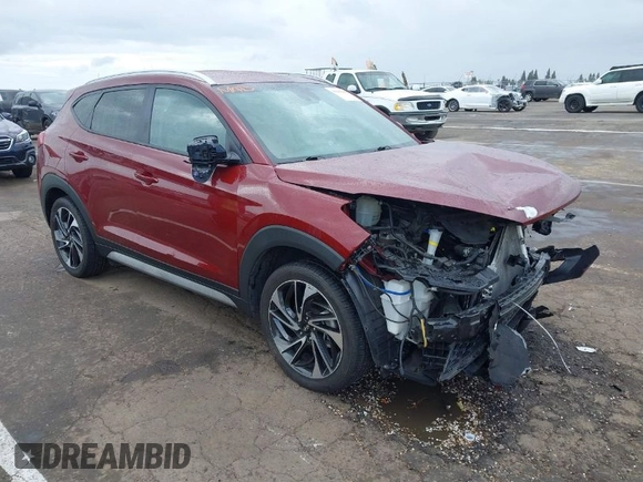 2019 Hyundai Tucson SEL with VIN KM8J33ALXKU855608, listed as a IAAI auction lot 41906199 with 52,741 mi miles. Bid and sale history available at carsss.com. Image 1.