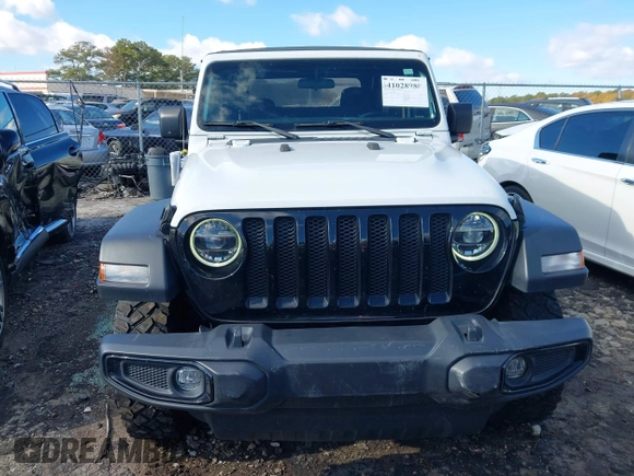 2021 Jeep Wrangler Sport S with VIN 1C4HJXAG0MW757133, listed as a IAAI auction lot 41028980 with 53,165 mi miles and . Bid and sale history available at DreamBid. Image 12.