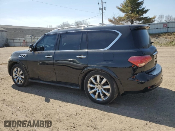 2012 Infiniti QX56 8-passenger with VIN JN8AZ2NC6C9317021, listed as a Copart auction lot 53662655 with 182,437 mi miles and Clean Title. Bid and sale history available at carsss.com. Image 2.