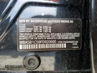 2015 BMW 5 Series 535i with VIN WBA5B1C59FD920690, listed as a Copart auction lot 49228425 with Not Provided miles and Salvage Title. Bid and sale history available at carsss.com. Image 12.