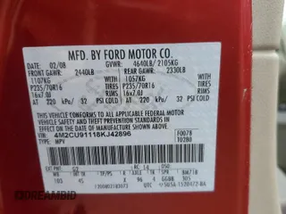 2008 Mercury Mariner с VIN 4M2CU91118KJ42896, выставлен на аукционе Copart как лот 48014455 с пробегом 105 383 миль миль и Чистый • Clean title. История ставок и продаж доступна на DreamBid. Изображение 12.