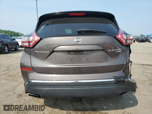 2016 Nissan Murano SL z VIN 5N1AZ2MH9GN138764, wystawiony jako Copart lot #59208385 z przebiegiem 135 257 mil mil oraz Czysty tytuł • Clean title. Historia ofert i sprzedaży dostępna na DreamBid. Obrazek 6.
