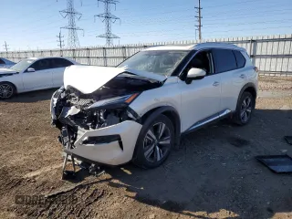 2021 Nissan Rogue Platinum with VIN JN8AT3DD2MW309969, listed as a Copart auction lot 42140645 with 45,673 mi miles and Salvage Title. Bid and sale history available at carsss.com. Image 1.