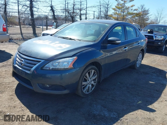 2013 Nissan Sentra SV with VIN 3N1AB7AP7DL619824, listed as a IAAI auction lot 41909137 with 98,357 mi miles. Bid and sale history available at carsss.com. Image 2.