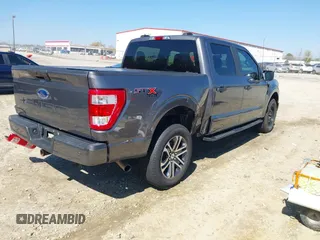 2021 Ford F-150 XL with VIN 1FTFW1E57MFB45980, listed as a IAAI auction lot 41775857 with 103,963 mi miles. Bid and sale history available at carsss.com. Image 4.