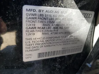 2022 Audi Q3 Premium with VIN WA1AUCF30N1006159, listed as a Copart auction lot 81785574 with 53,880 mi miles and Salvage Title. Bid and sale history available at carsss.com. Image 13.