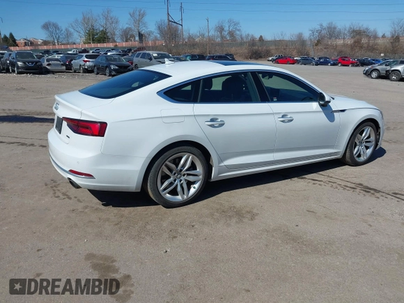 2019 Audi A5 Sportback Premium Plus with VIN WAUBNCF53KA023202, listed as a IAAI auction lot 41749214 with 40,716 mi miles and . Bid and sale history available at DreamBid. Image 4.