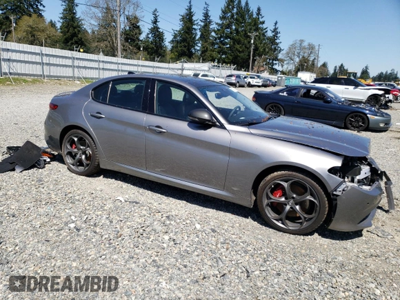 2018 Alfa Romeo Giulia Ti Sport with VIN ZARFAEEN9J7597446, listed as a Copart auction lot 51246143 with 0 mi miles. Bid and sale history available at carsss.com. Image 4.