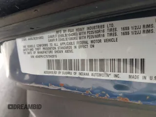 2005 Subaru Legacy Outback with VIN 4S4BP61C757342815, listed as a IAAI auction lot 42682407 with 148,862 mi miles and . Bid and sale history available at DreamBid. Image 9.