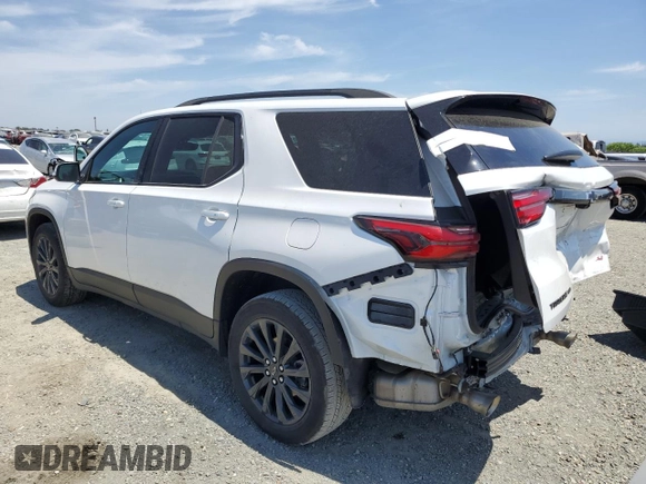 2023 Chevrolet Traverse RS z VIN 1GNEVJKWXPJ182011, wystawiony jako Copart lot #58865275 z przebiegiem 27 110 mil mil oraz Szkoda całkowita • Salvage title. Historia ofert i sprzedaży dostępna na DreamBid. Obrazek 2.