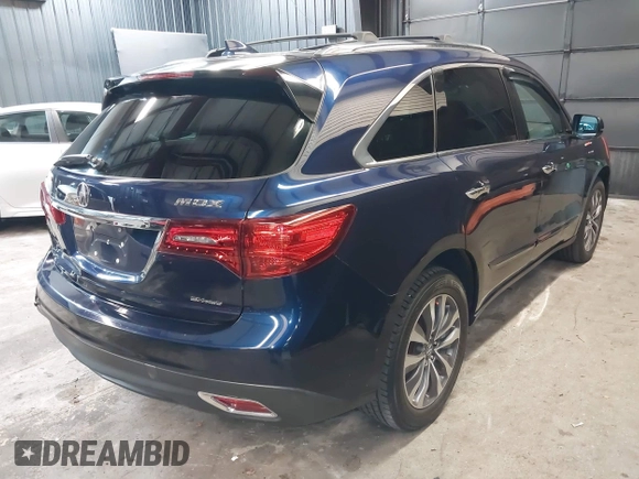 2016 Acura MDX w/Tech with VIN 5FRYD4H42GB037938, listed as a IAAI auction lot 41913723 with 109,547 mi miles. Bid and sale history available at carsss.com. Image 4.