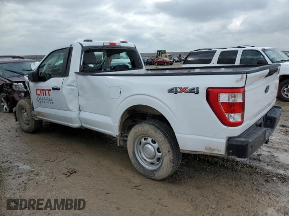 2022 Ford F-150 XL with VIN 1FTMF1EB1NKE34424, listed as a Copart auction lot 43786024 with 27,499 mi miles and Salvage title. Bid and sale history available at DreamBid. Image 2.