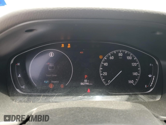2020 Honda Accord EX-L with VIN 1HGCV1F52LA097533, listed as a Copart auction lot 52372595 with 62,794 mi miles and Salvage title. Bid and sale history available at DreamBid. Image 9.