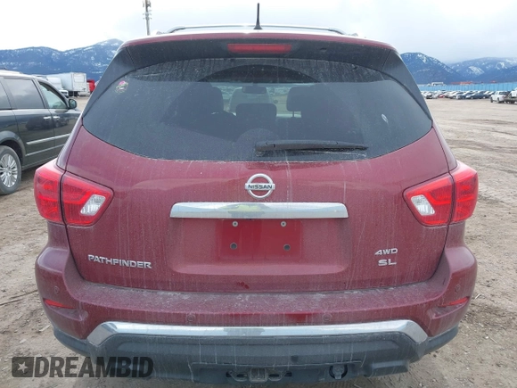 2018 Nissan Pathfinder SV with VIN 5N1DR2MM6JC657204, listed as a IAAI auction lot 41836497 with 67,108 mi miles and . Bid and sale history available at DreamBid. Image 17.