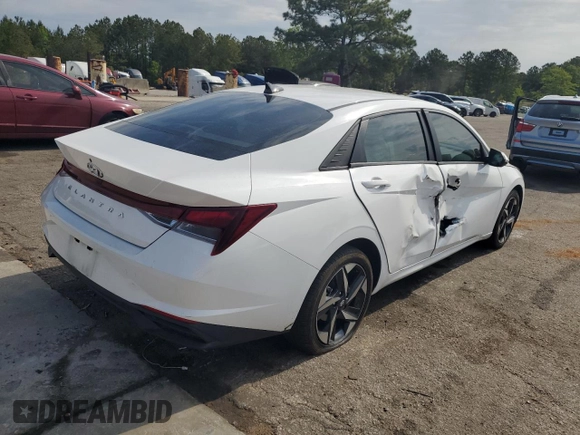 2023 Hyundai Elantra SEL with VIN 5NPLS4AG6PH116052, listed as a Copart auction lot 54130105 with 15,841 mi miles and Salvage title. Bid and sale history available at DreamBid. Image 3.