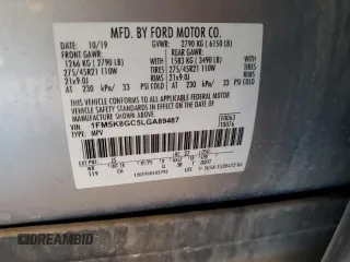 2020 Ford Explorer ST with VIN 1FM5K8GC5LGA89487, listed as a Copart auction lot 47577275 with 247,548 mi miles and Salvage Title. Bid and sale history available at DreamBid. Image 16.