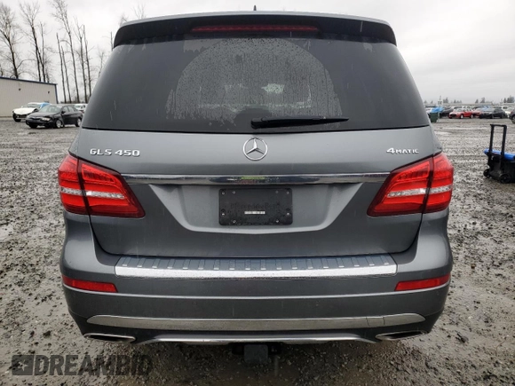 2018 Mercedes-Benz GLS with VIN 4JGDF6EE1JB174362, listed as a Copart auction lot 44164913 with 52,476 mi miles. Bid and sale history available at carsss.com. Image 6.
