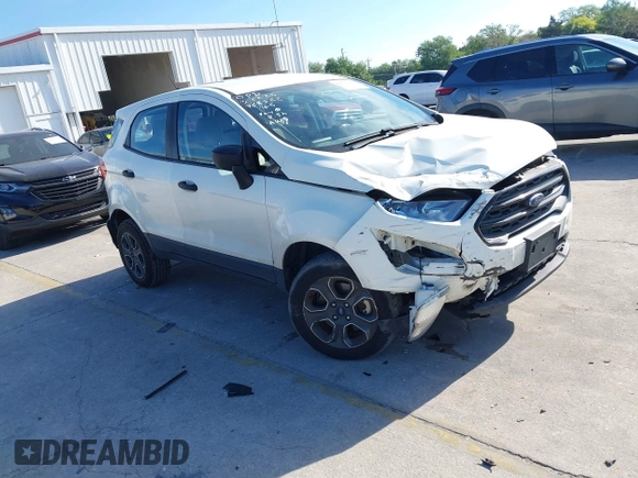 2020 Ford EcoSport S with VIN MAJ6S3FL6LC337367, listed as a IAAI auction lot 41892241 with 160,862 mi miles and . Bid and sale history available at DreamBid. Image 1.