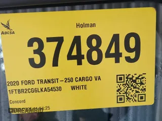 2020 Ford Transit Cargo with VIN 1FTBR2CG6LKA54530, listed as a IAAI auction lot 42547275 with 84,219 mi miles and . Bid and sale history available at DreamBid. Image 32.