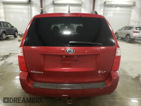 2009 Kia Sedona LX with VIN KNDMB233096314111, listed as a Copart auction lot 75015294 with 119,756 mi miles and Salvage Title. Bid and sale history available at carsss.com. Image 6.