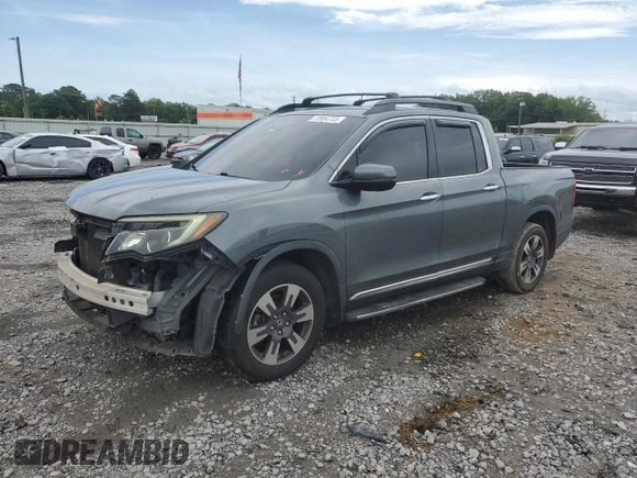 2017 Honda Ridgeline RTL-E with VIN 5FPYK3F77HB009995, listed as a Copart auction lot 59954705 with 119,381 mi miles and Salvage title. Bid and sale history available at DreamBid. Image 1.
