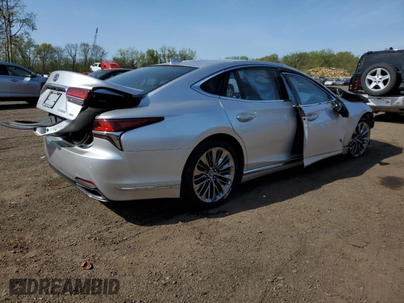 2019 Lexus LS 500 z VIN JTHC51FF3K5005648, wystawiony jako Copart lot #55071615 z przebiegiem 49 679 mil mil oraz Szkoda całkowita • Salvage title. Historia ofert i sprzedaży dostępna na DreamBid. Obrazek 3.