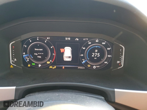 2022 Volkswagen Atlas SE with VIN 1V2KP2CA0NC522197, listed as a Copart auction lot 69316214 with 29,356 mi miles and Salvage title. Bid and sale history available at DreamBid. Image 9.