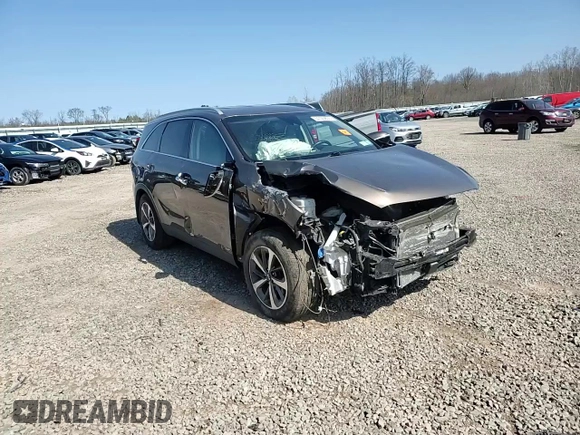 2019 Kia Sorento EX V6 with VIN 5XYPHDA59KG448467, listed as a Copart auction lot 54129805 with 57,185 mi miles and Salvage Title. Bid and sale history available at carsss.com. Image 14.