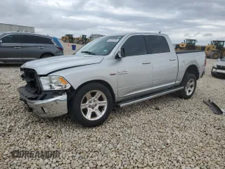 2018 Ram 1500 Lone Star Silver z VIN 1C6RR6LT9JS239887, wystawiony jako Copart lot #43129795 z przebiegiem 152 221 mil mil oraz Szkoda całkowita • Salvage title. Historia ofert i sprzedaży dostępna na DreamBid. Obrazek 1.
