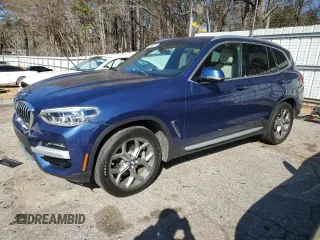 2020 BMW X3 xDrive30i with VIN 5UXTY5C07L9D65002, listed as a Copart auction lot 45898605 with 45,176 mi miles and Salvage Title. Bid and sale history available at DreamBid. Image 1.