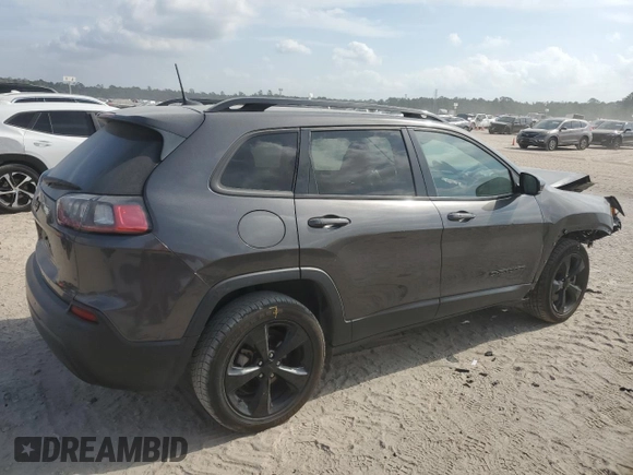 2021 Jeep Cherokee Altitude with VIN 1C4PJLLB0MD173851, listed as a Copart auction lot 53500385 with 57,674 mi miles and Salvage title. Bid and sale history available at DreamBid. Image 3.