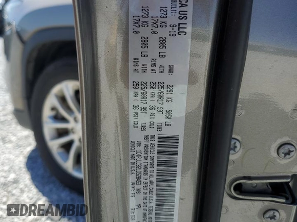 2020 Jeep Cherokee Latitude with VIN 1C4PJLCB2LD528453, listed as a Copart auction lot 49411365 with 67,593 mi miles and Salvage Title. Bid and sale history available at DreamBid. Image 15.