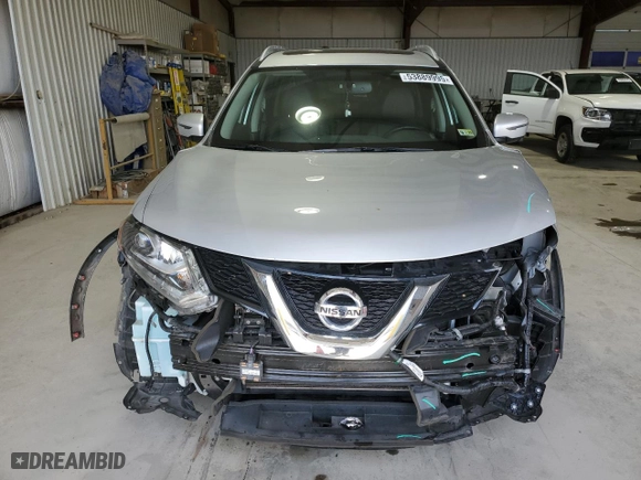 2016 Nissan Rogue SV with VIN 5N1AT2MV9GC850646, listed as a Copart auction lot 53889995 with 39,856 mi miles and Salvage Title. Bid and sale history available at carsss.com. Image 5.