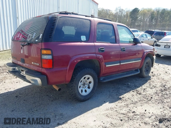 2004 Chevrolet Tahoe LS z VIN 1GNEC13V24R236605, wystawiony jako IAAI lot #41872398 z przebiegiem Nie podano mil oraz . Historia ofert i sprzedaży dostępna na DreamBid. Obrazek 4.