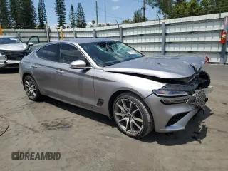 2025 Genesis G70 2.5T with VIN KMTG34SCXSU144382, listed as a Copart auction lot 53291695 with 3,465 mi miles and Non repairable. Bid and sale history available at DreamBid. Image 4.