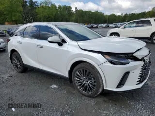 2023 Lexus RX 350h with VIN 2T2BBMCAXPC008715, listed as a Copart auction lot 52607205 with 18,421 mi miles and Salvage title. Bid and sale history available at DreamBid. Image 4.