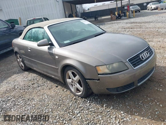 2003 Audi A4 1.8T with VIN WAUAC48H13K028750, listed as a IAAI auction lot 41539326 with 215,152 mi miles. Bid and sale history available at carsss.com. Image 1.