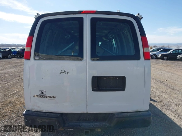 2013 Chevrolet Express Cargo Van with VIN 1GCWGGCA3D1117610, listed as a IAAI auction lot 41196391 with 201,350 mi miles. Bid and sale history available at carsss.com. Image 16.