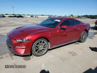 2018 Ford Mustang EcoBoost z VIN 1FA6P8TH8J5175581, wystawiony jako Copart lot #55151015 z przebiegiem 65 685 mil mil oraz Szkoda całkowita • Salvage title. Historia ofert i sprzedaży dostępna na DreamBid. Obrazek 1.