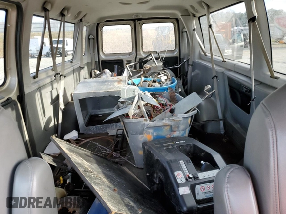 2010 Ford Econoline Passenger XL with VIN 1FBSS3BL9ADA05322, listed as a Copart auction lot 45006675 with 119,647 mi miles and Salvage Title. Bid and sale history available at carsss.com. Image 10.