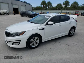 2015 Kia Optima LX with VIN 5XXGM4A7XFG448582, listed as a Copart auction lot 58603735 with 137,656 mi miles and Salvage title. Bid and sale history available at DreamBid. Image 1.