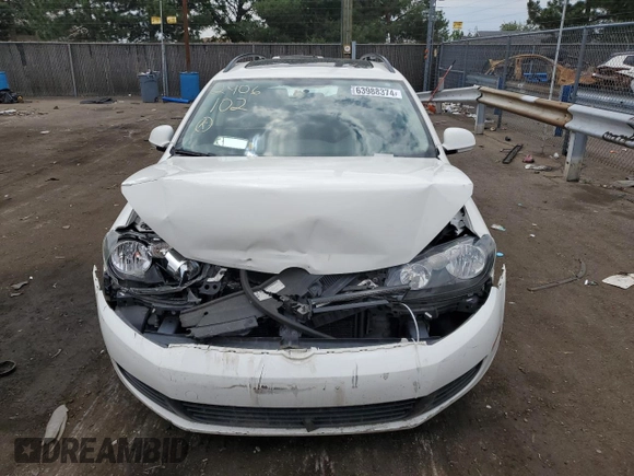 2012 Volkswagen Jetta SportWagen SE with VIN 3VWPP7AJ1CM616606, listed as a Copart auction lot 63988374 with 0 mi miles and Salvage Title. Bid and sale history available at carsss.com. Image 5.