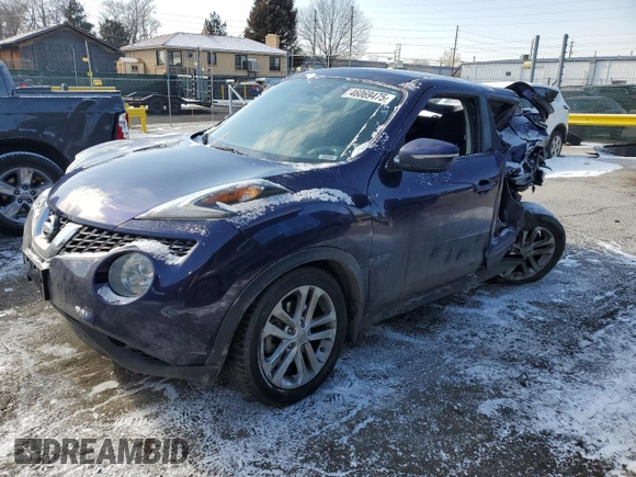 2015 Nissan Juke S with VIN JN8AF5MV8FT566182, listed as a Copart auction lot 46069475 with 78,028 mi miles and Non Repairable. Bid and sale history available at carsss.com. Image 1.