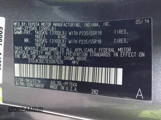 2014 Toyota Sienna LE with VIN 5TDJK3DC1ES087626, listed as a IAAI auction lot 41610813 with 142,311 mi miles and . Bid and sale history available at DreamBid. Image 9.