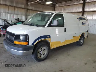 2012 Chevrolet Express Cargo z VIN 1GCZGTBG4C1169550, wystawiony jako Copart lot #56743465 z przebiegiem 172 389 mil mil oraz Szkoda całkowita • Salvage title. Historia ofert i sprzedaży dostępna na DreamBid. Obrazek 1.